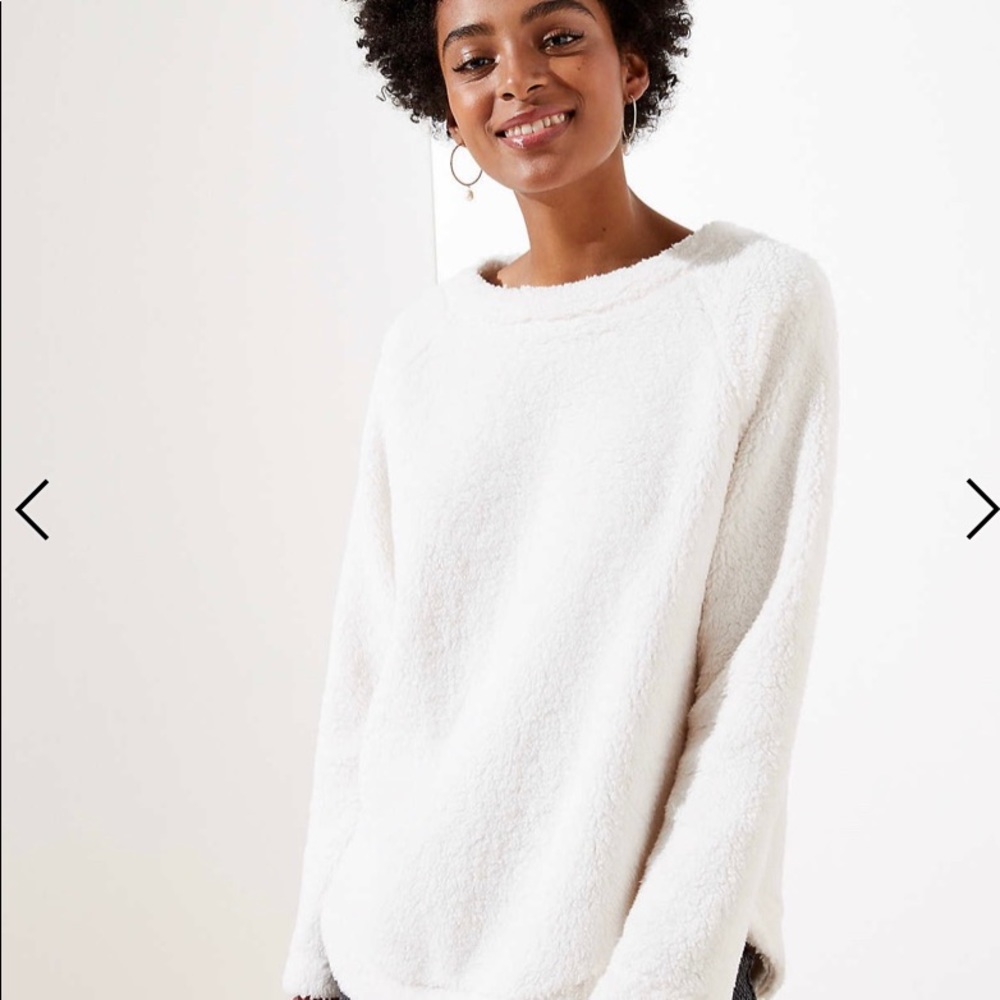 NWT Loft Sherpa Sweatshirt